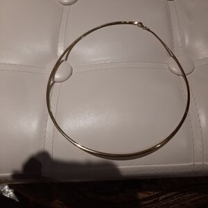 NWOT AUTHENTIC GENUINE SOLID 14K YELLOW GOLD OVER STERLING SILVER OMEGA NECKLACE